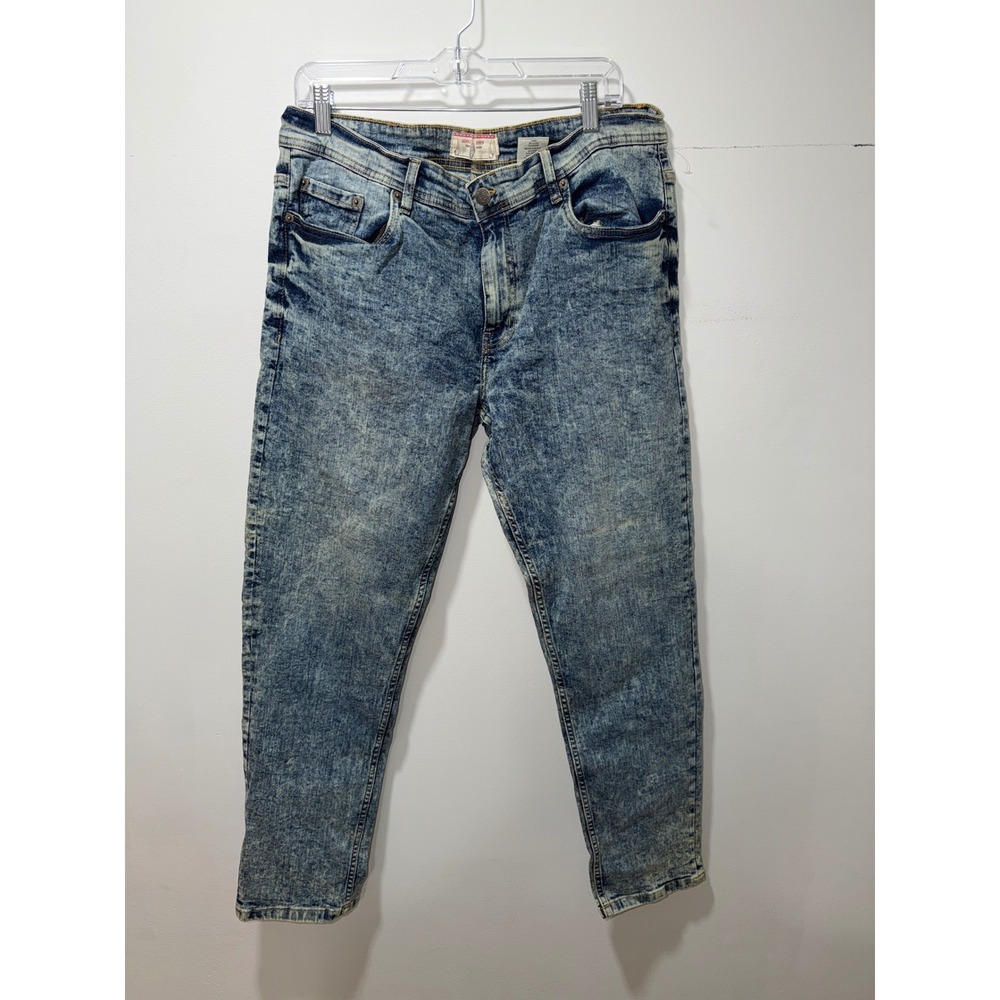 Akademiks Mens VTG 90s Acid Wash Straight Leg Jean 34 x 30 Y2K‎ Street Grunge